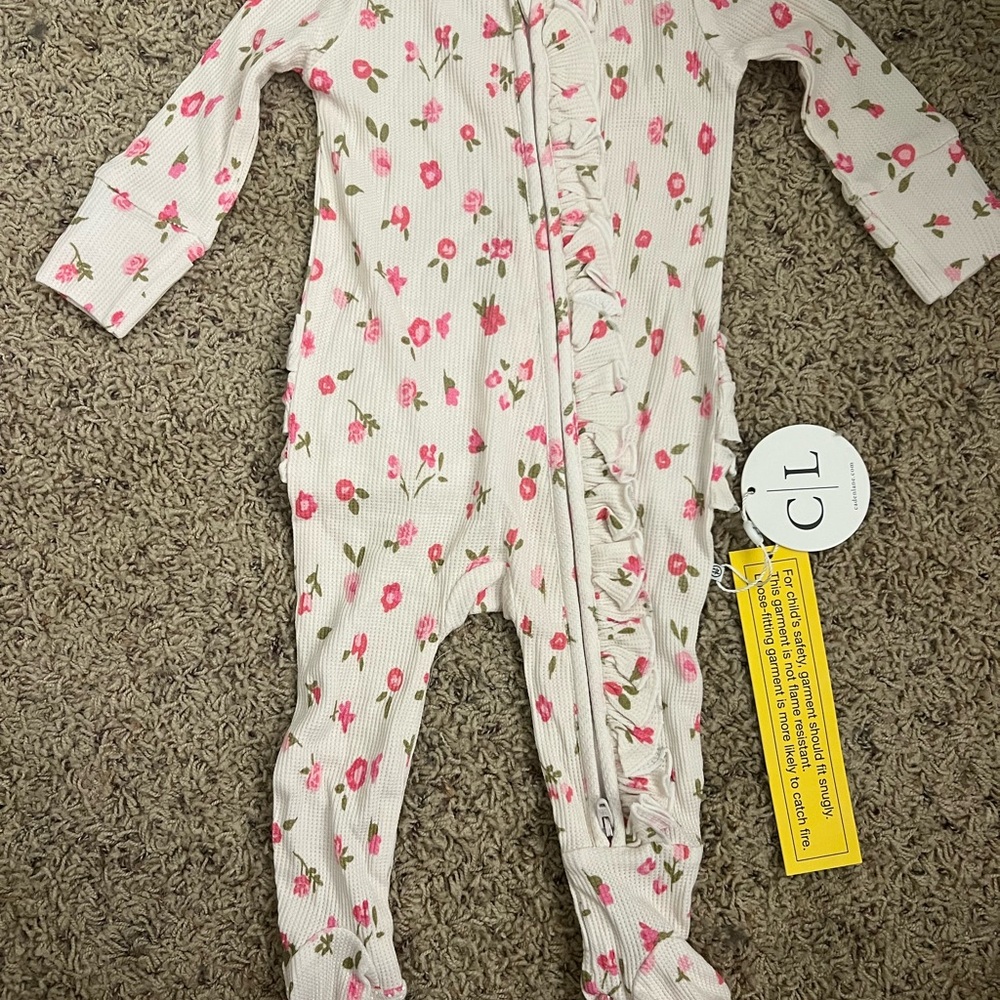 Caden Lane Girl Ruffle Zipper Footies - Penny’s Posies